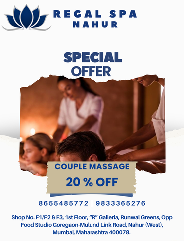 Four hand massage offer at Regal Spa